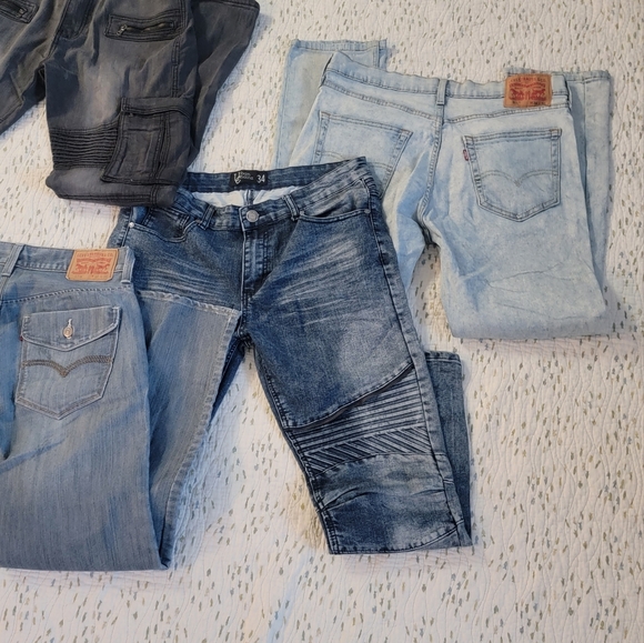 MEN'S LOT OF JEANS SIZE 33/34 LEVI'S, WAIMEA, SMOKE RISE, URBAN CHAINZ - Picture 2 of 8